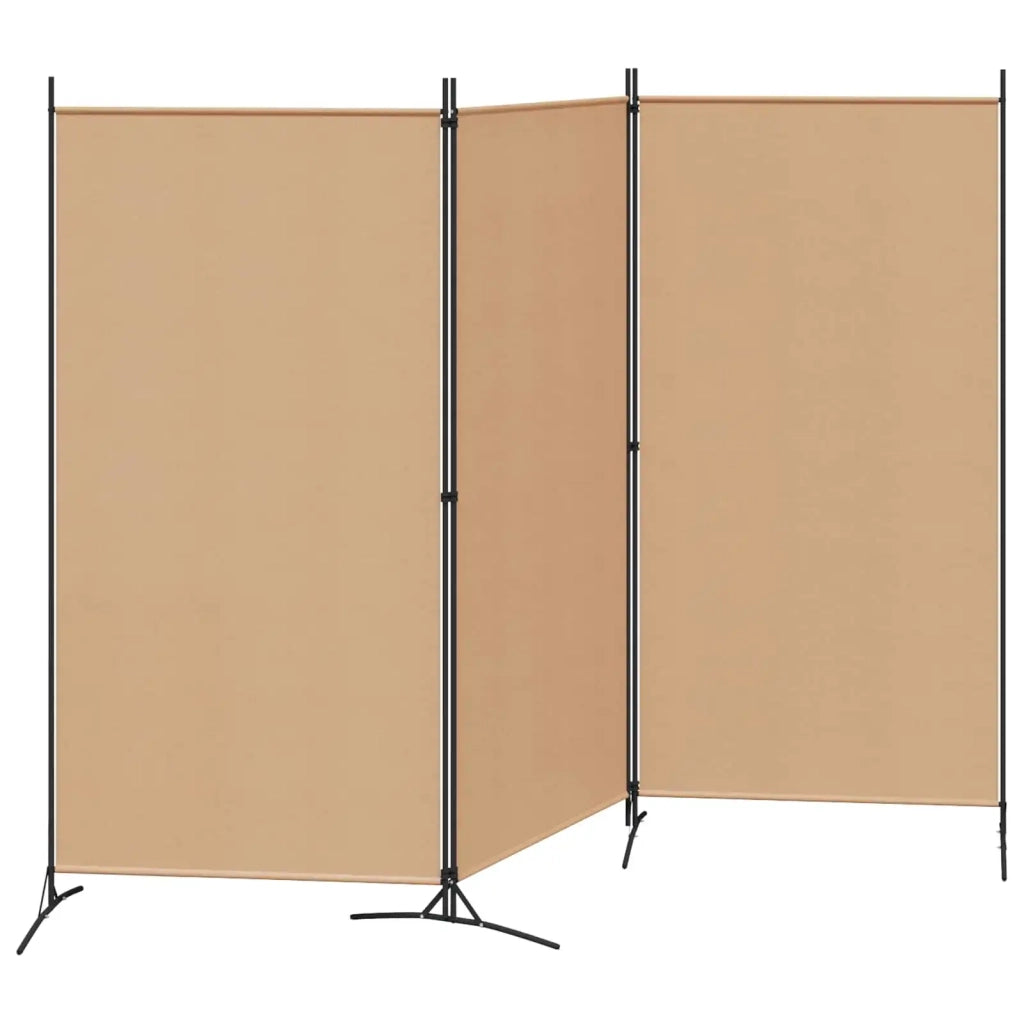 Paravento a 3 pannelli Beige 260 x 180 cm Tessuto 42039197