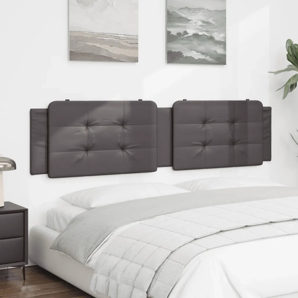Coussin de tête de lit Zadar gris 200 cm similicuir