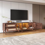 Mobile TV marrone 180 cm con illuminazione LED