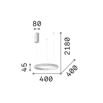 Lampada da soffitto Miracle_Sp_D40 LED 25W Luce Calda Bianco Ideal Lux
