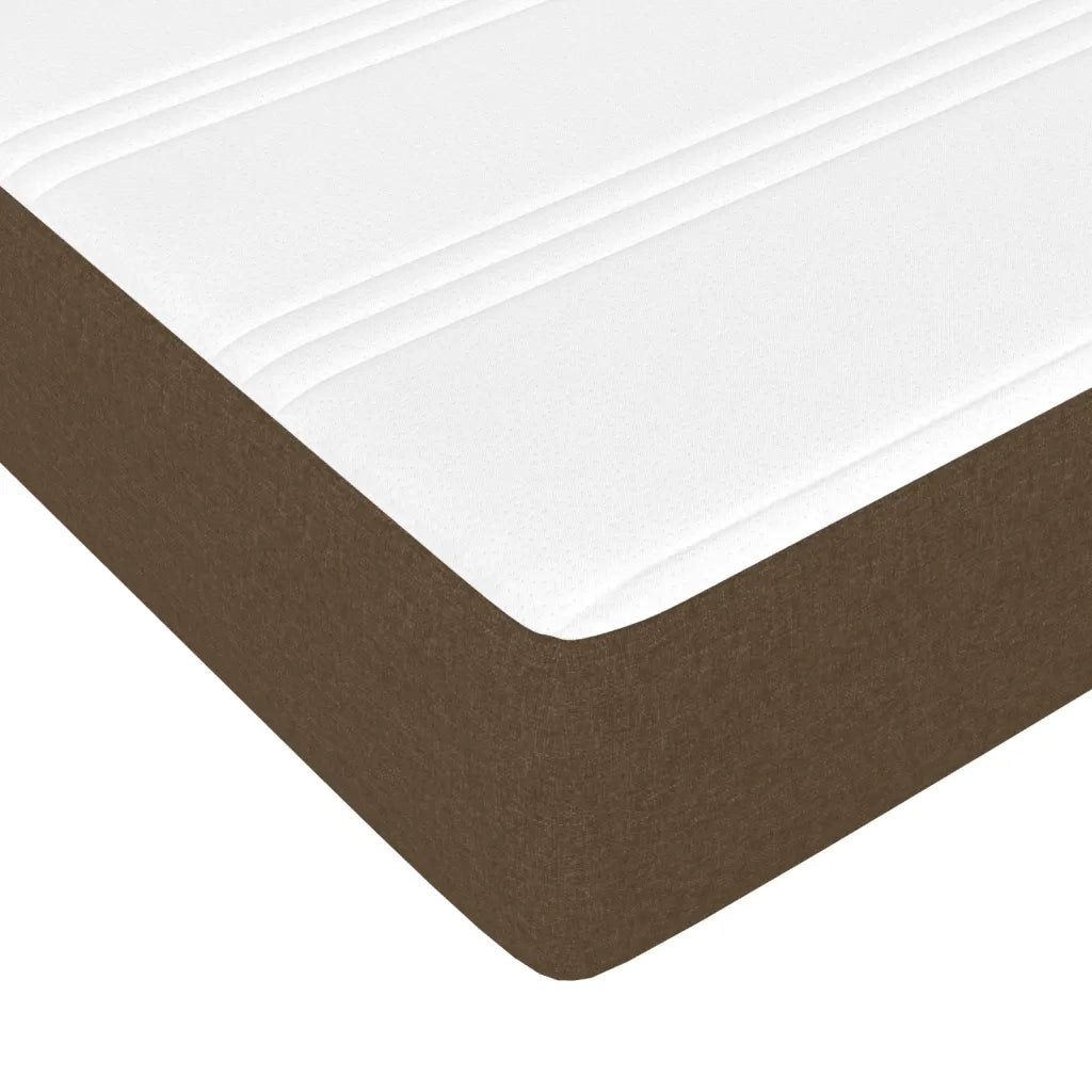Giroletto a Molle con Materasso Marrone Scuro 80x200 cm Tessuto 3144130