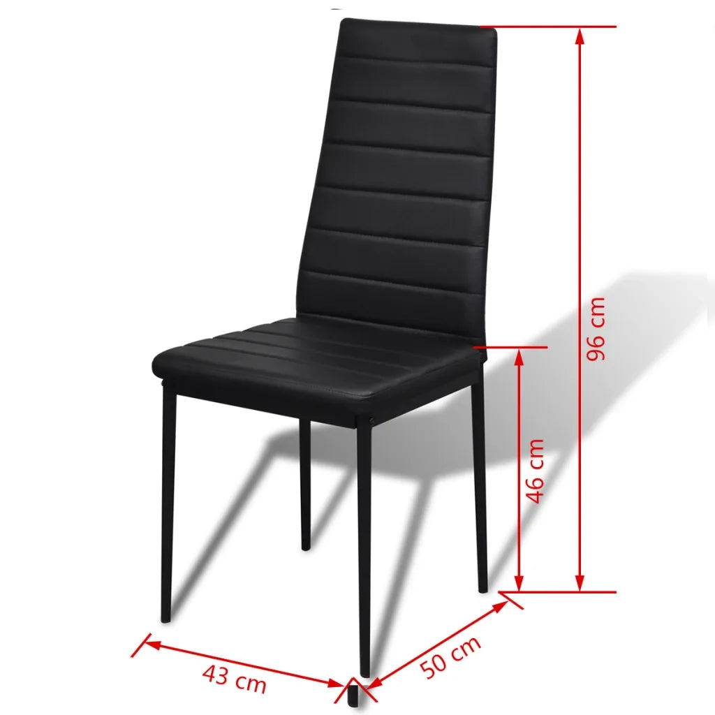 Set Tavolo da Pranzo 7 pz Nero 242987