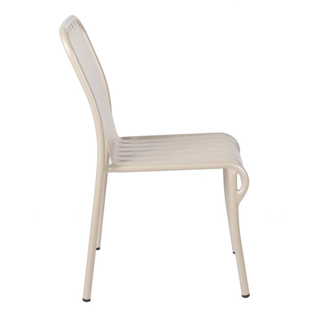 Oviala - Sedia da giardino di design in alluminio tortora