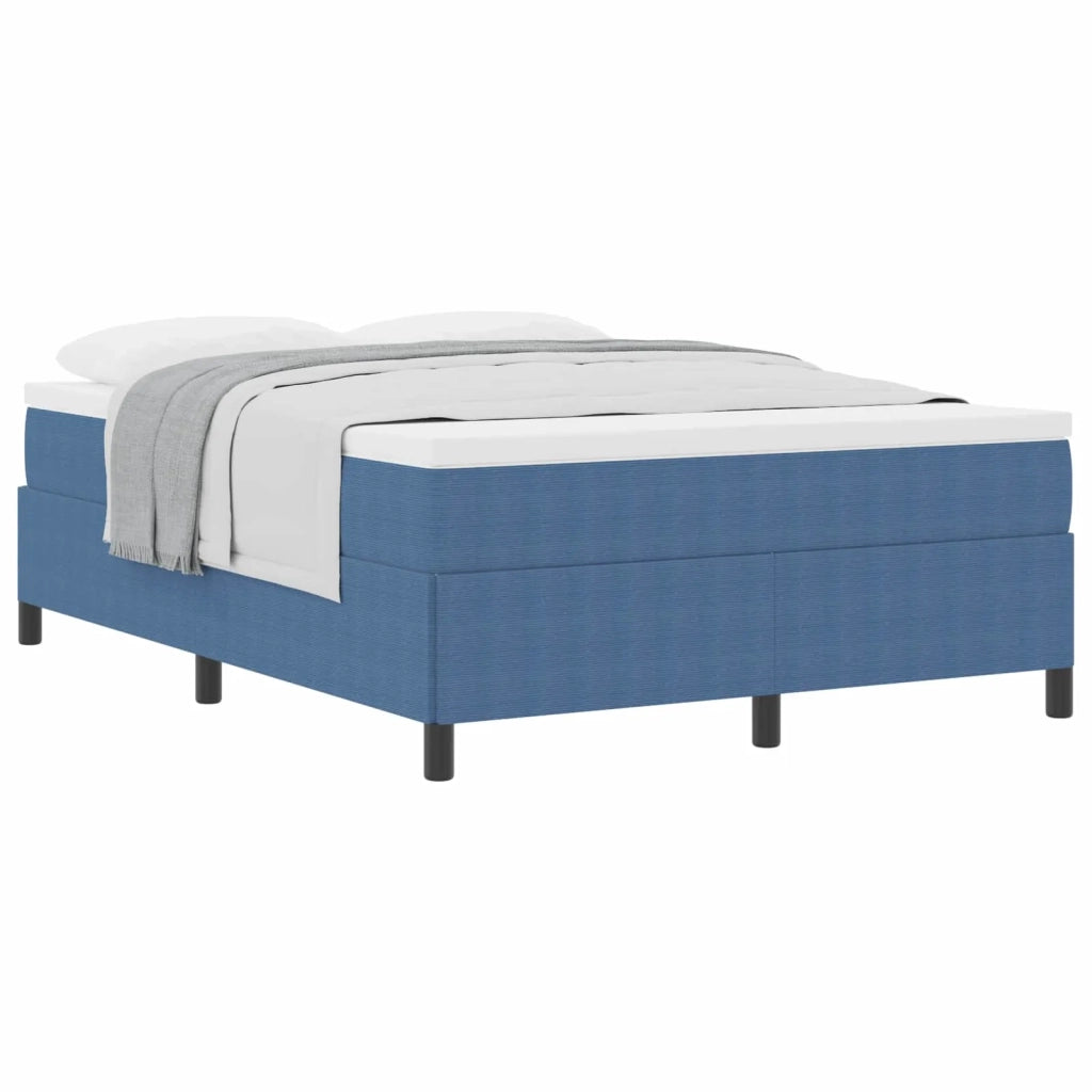 Letto a molle Blu 140 x 200 cm Tessuto in Cords 42006975