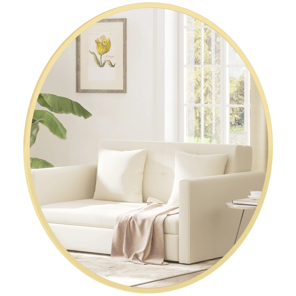 Specchio da Parete Moderno ¨C Minimal ¨C Oro 61x61 cm