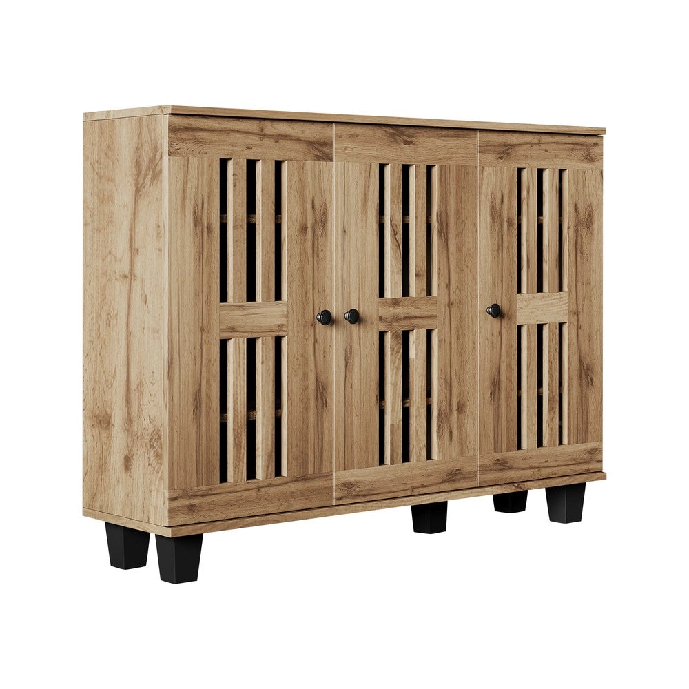 Mobile da ingresso consolle ¨C Minimal ¨C 120x32x92cm legno con ante e ripiani salvaspazio