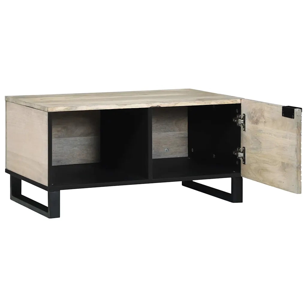 Tavolino da Salotto-Tavolino da soggiorno-Tavolo Beige e Nero 80 x 50 x 40 cm 801469
