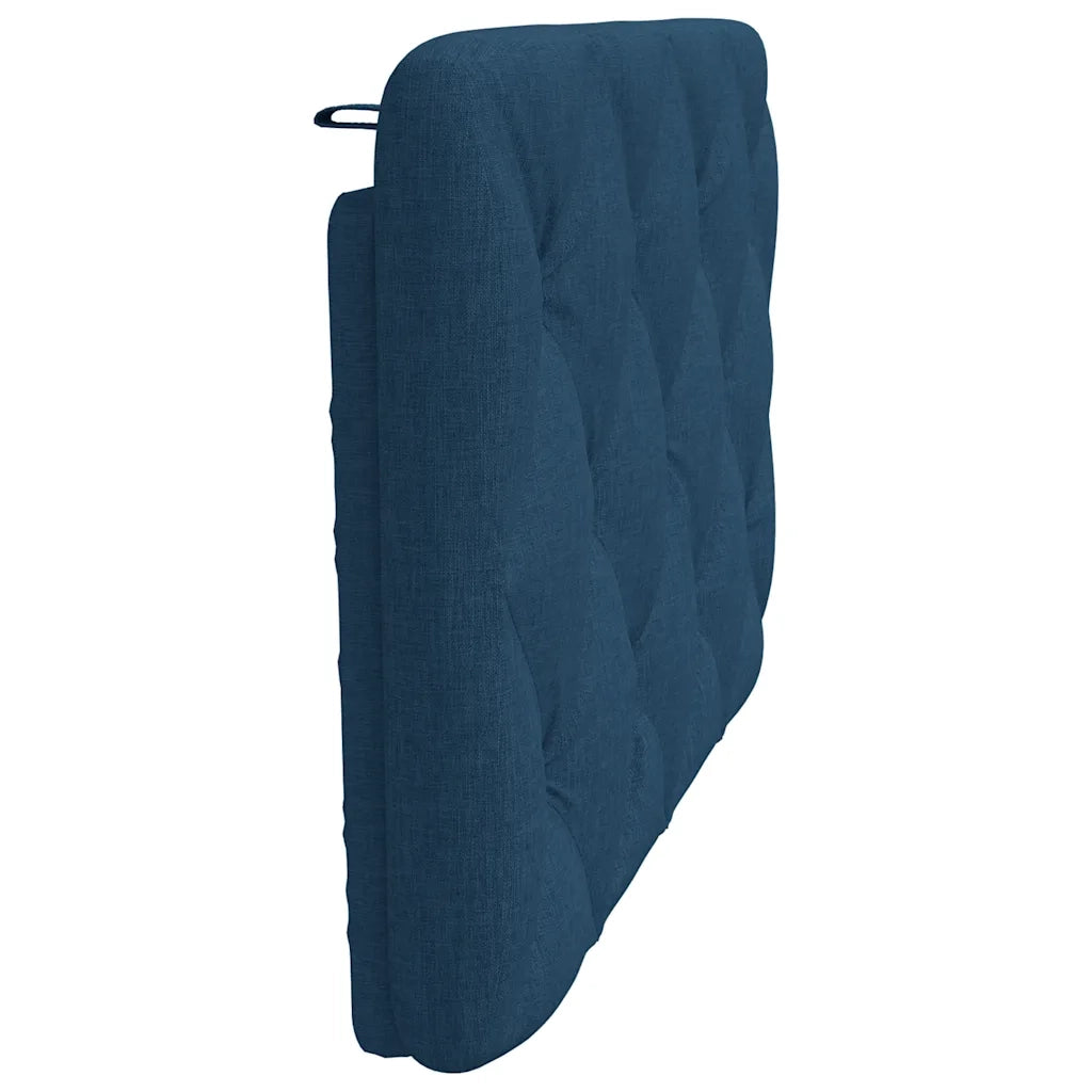 Coussin de tête de lit bleu 90 cm tissu