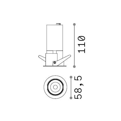 Applique Quark 12W Luce Calda 3000K Bianco Dimmerabile Ideal Lux