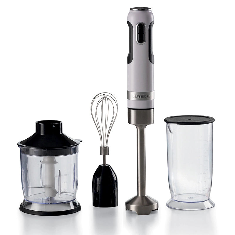 Ariete 602 frullatore a immersione moderna, 1000w, 10 velocità + turbo, accessori inclusi, bianco - ARI0602/01