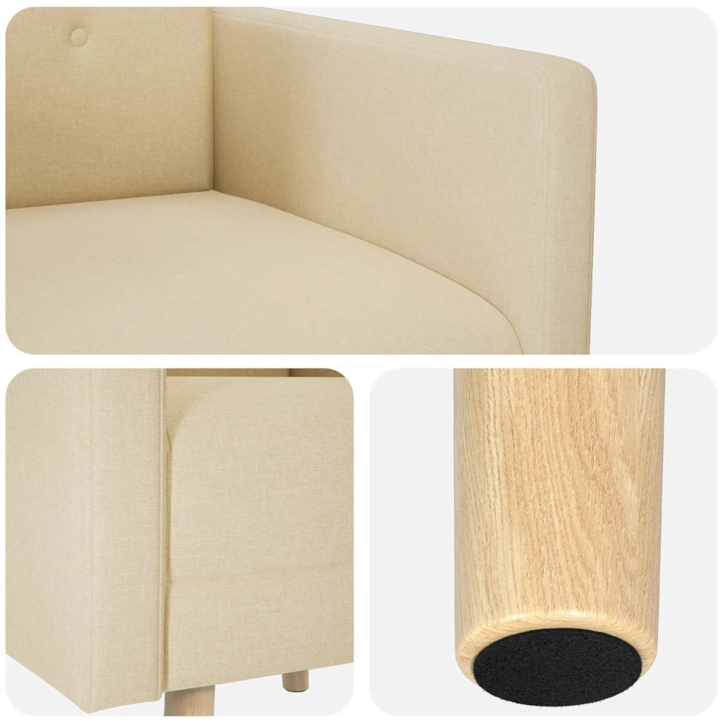 Sedia d'accento Crema Tessuto 42044789