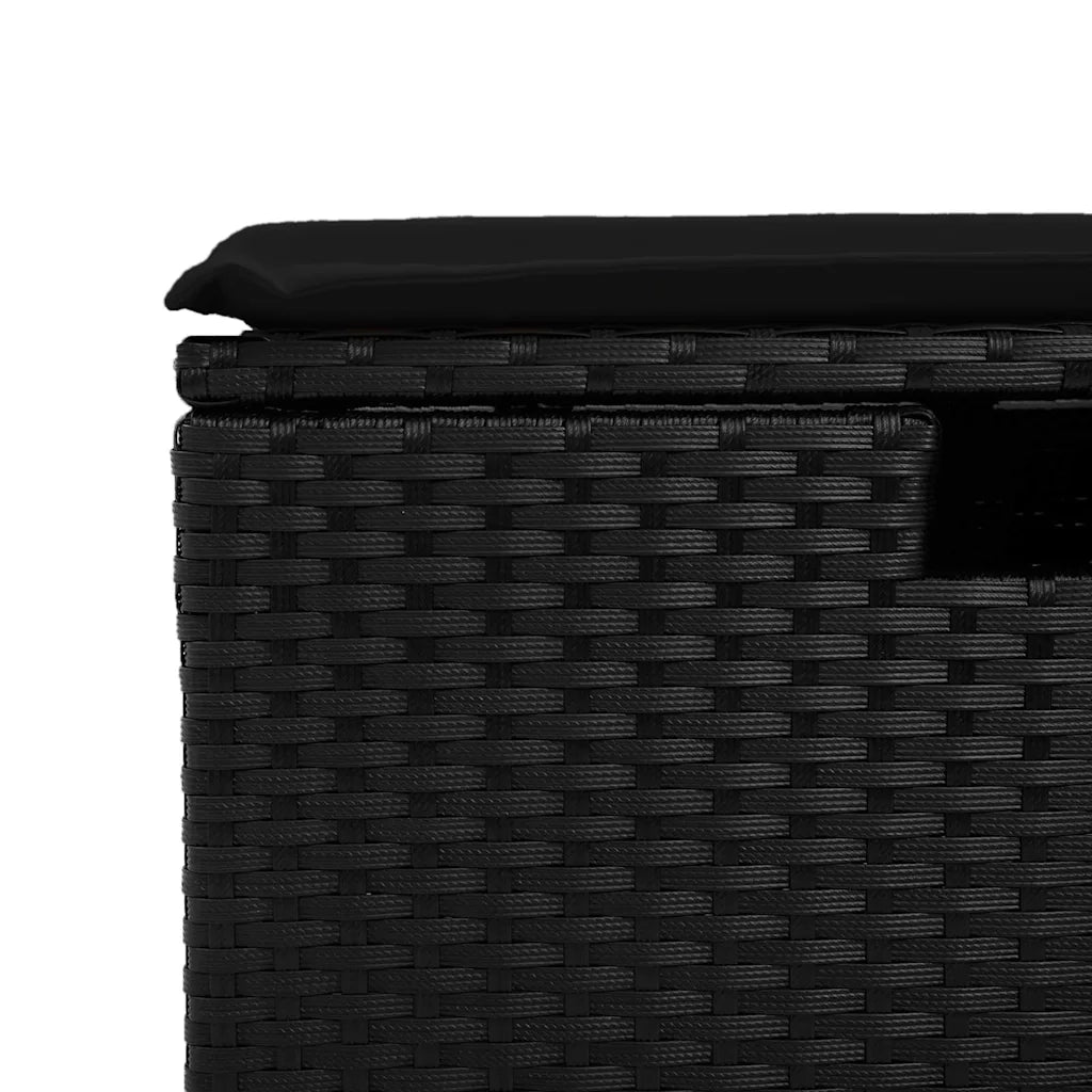 Set Divani da Giardino con Cuscini 8 pz Nero in Polyrattan 3325821