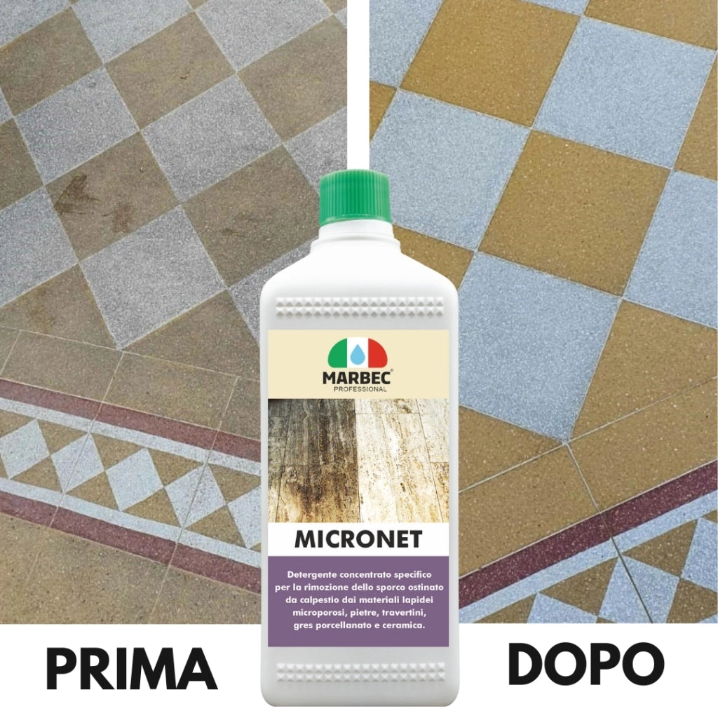 Detergente per gres porcellanato e pietre MICRONET   1LT