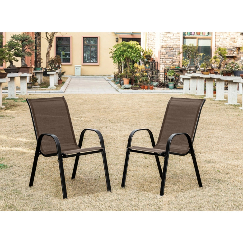 Set Bistro Island con Tavolo Quadrato e 2 Sedie Sofia Marrone