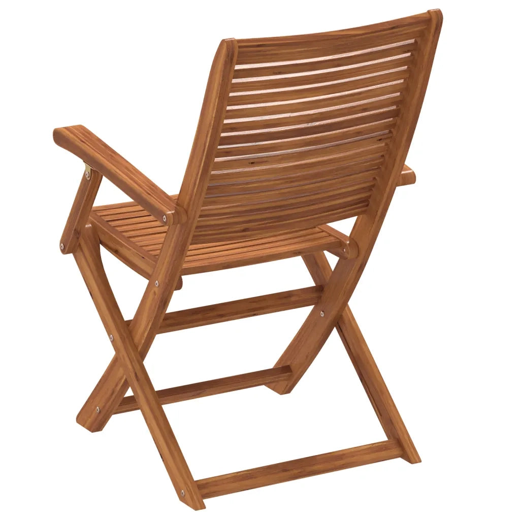 Sedie Pieghevoli con Braccioli 2pz Massello Acacia 367698