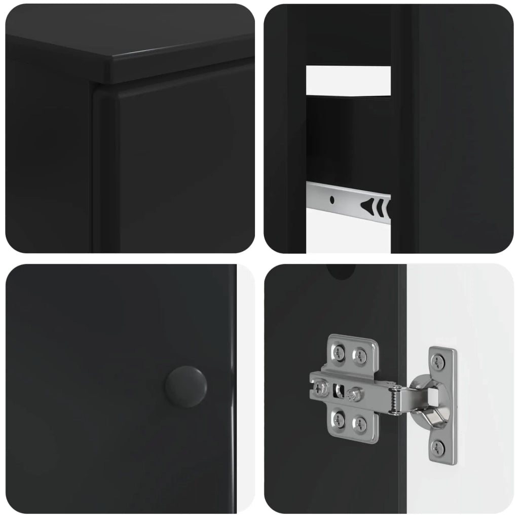 Set di Armadi da Bagno da 2 Pezzi BREDA Nero 3417559