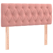 Testiera | Testata Rosa 100x7x78/88 cm in Velluto