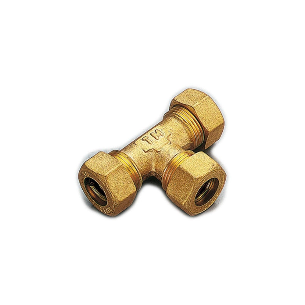 Raccordo 22x22x22 a tee t a compressione con tenuta o-ring