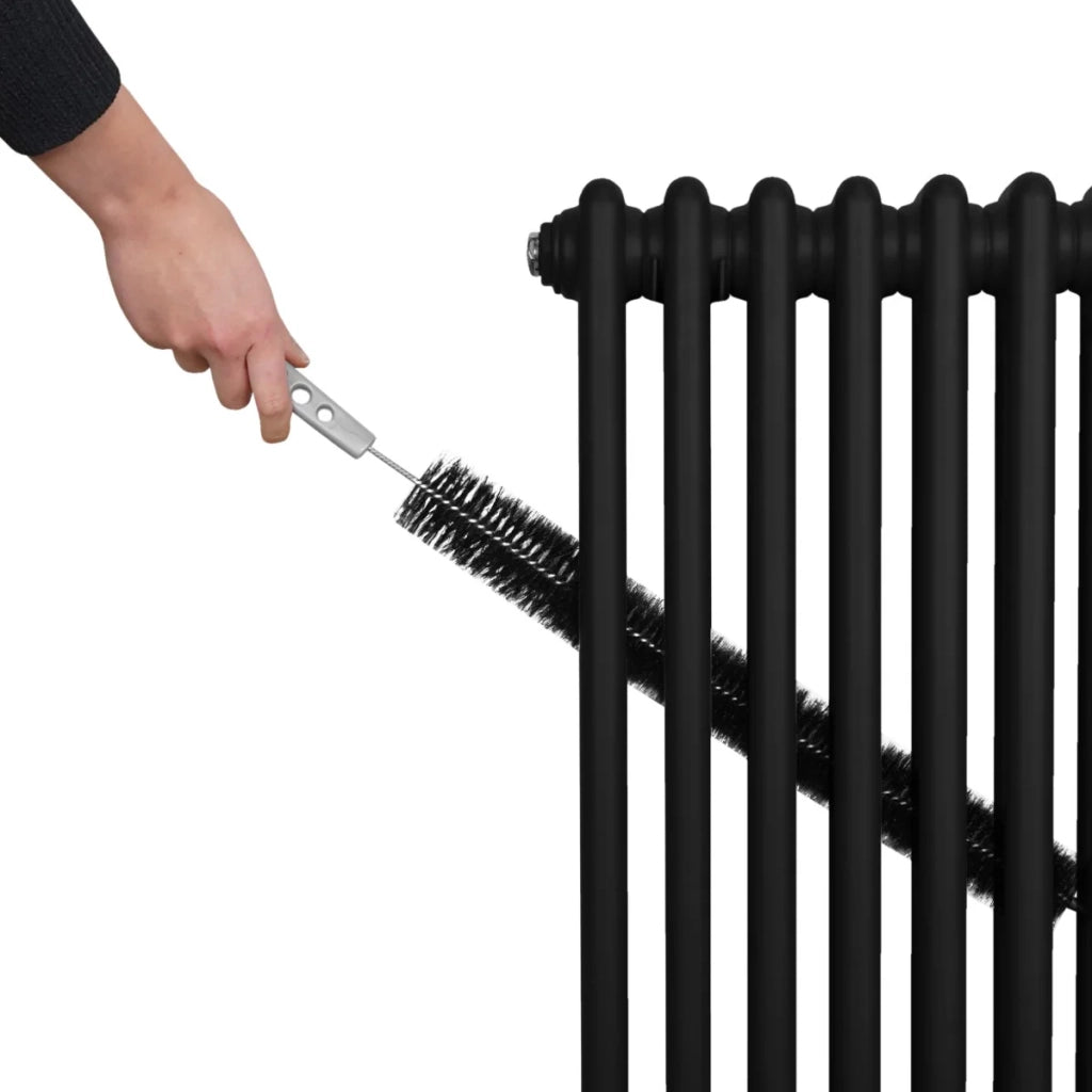 Termosifone Radiatore a 2 colonne per riscaldamento centralizzato orizzontale Nero 30x83cm