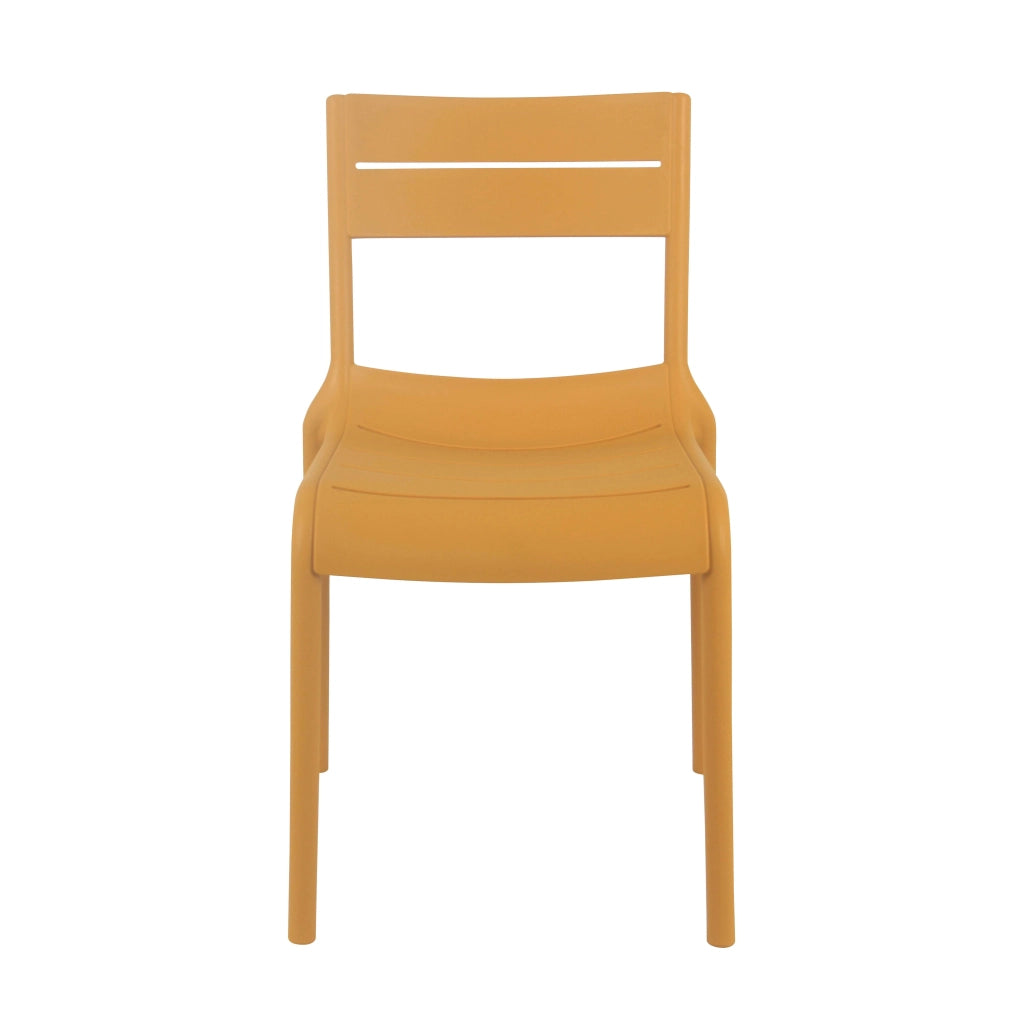 Oviala - Sedia da giardino in plastica giallo chiaro