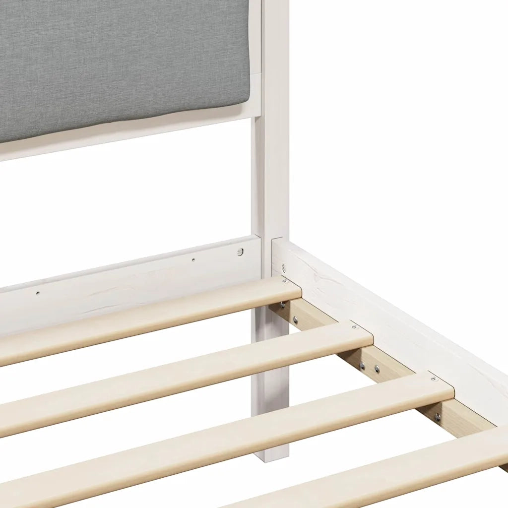 Letto matrimoniale | Letto per adulti | Struttura del letto Grigio chiaro 140 x 190 cm Tessuto
