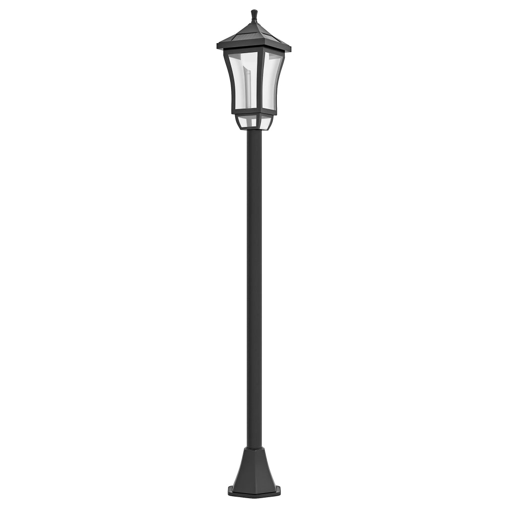 Lampione da Giardino ¨C zephmum ¨C ABS e Policarbonato, Nero, 15x15x127 cm