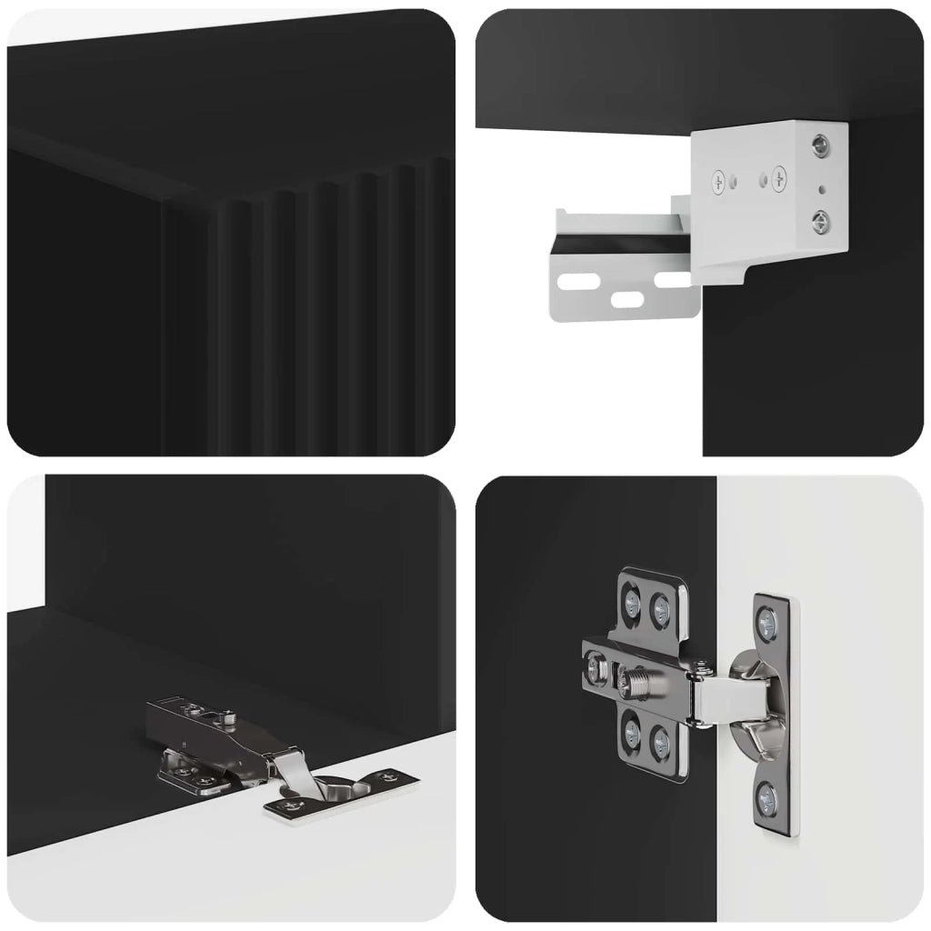 Set mobile TV 4 pcs Nero Legno multistrato 3409160