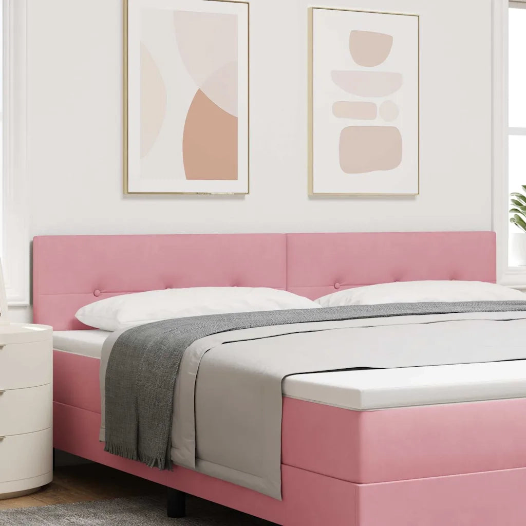 Testiera | Testata LED con strisce LED Rosa 200 cm Velluto