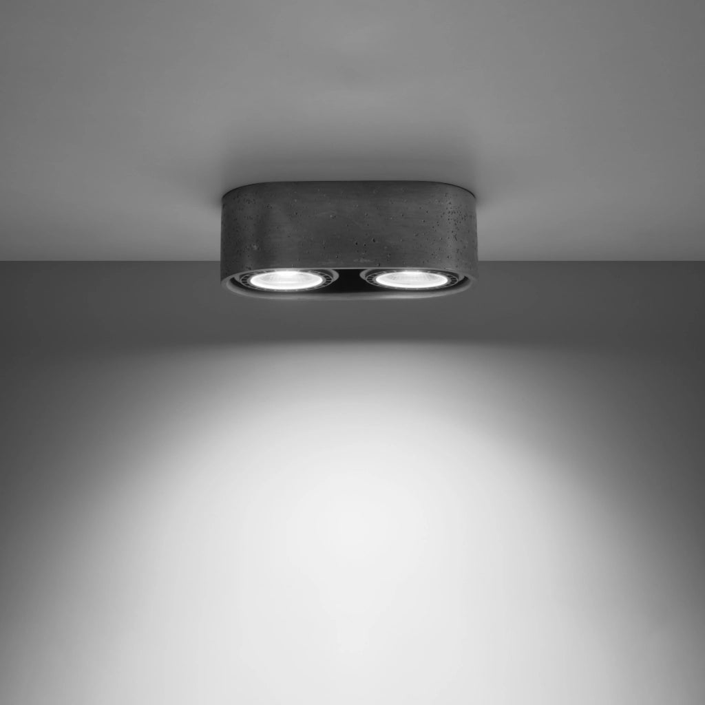 Lampada da soffitto Persian Indigo Basic grigio cemento 2x10W LED GU10 IP20