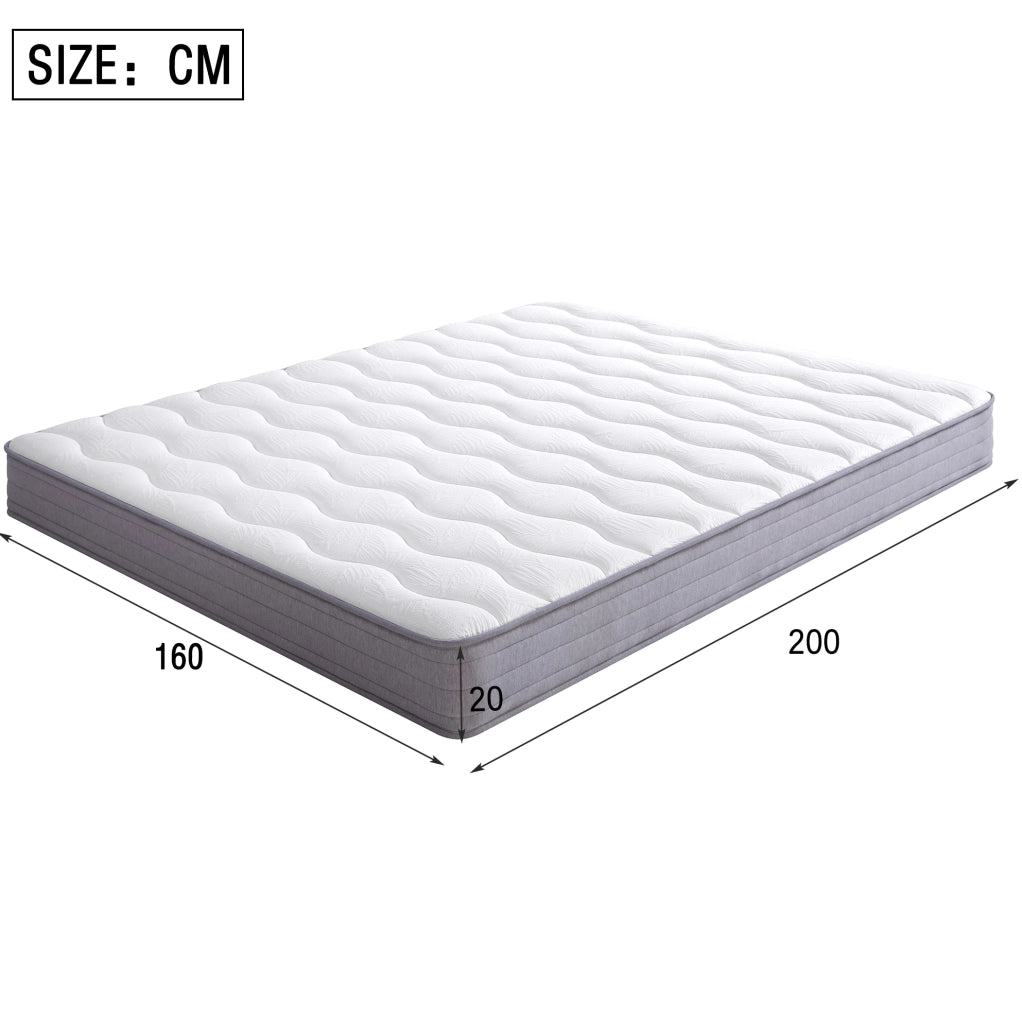 Materasso a molle 160 x 200 cm H3, spessore 20 cm, bianco