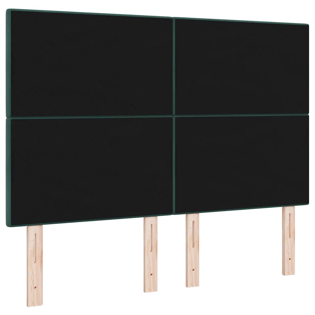 Testiera | Testata LED con strisce LED Verde 144 cm Velluto