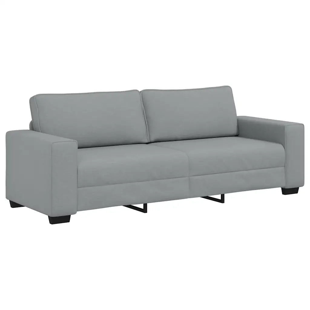 Set di Divani 2 pz con Cuscini Grigio Chiaro in Tessuto 3324731