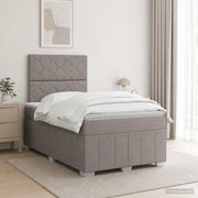 Letto box spring con materasso Tortora 120 x 190 cm Tessuto 3454103
