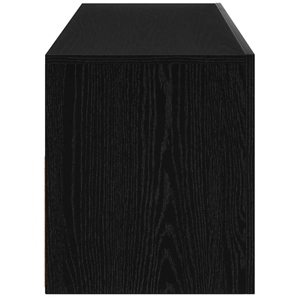 Mobile TV | Armadietto TV | Mobile Porta TV con LED Rovere Nero 90 x 35 x 40 cm Legno multistrato