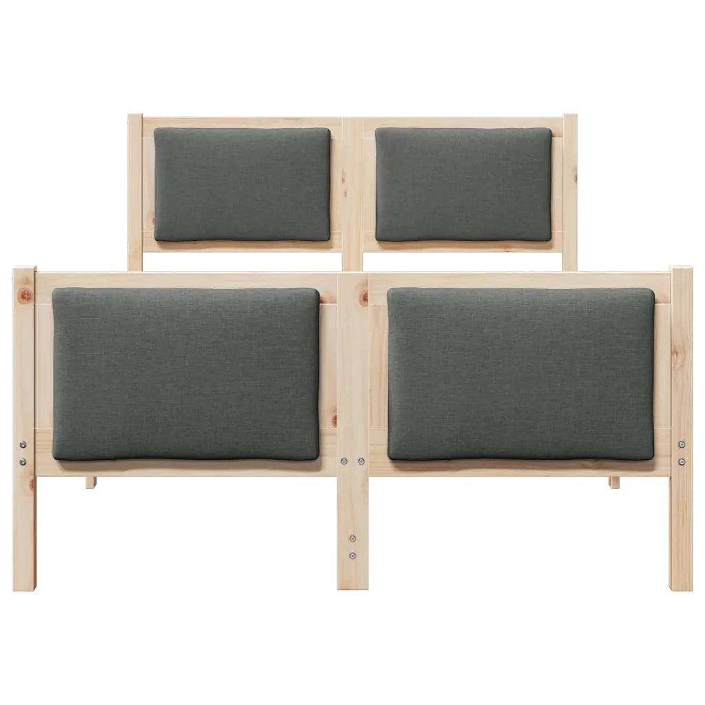 Letto matrimoniale | Letto per adulti | Struttura del letto Grigio scuro 120 x 190 cm Tessuto
