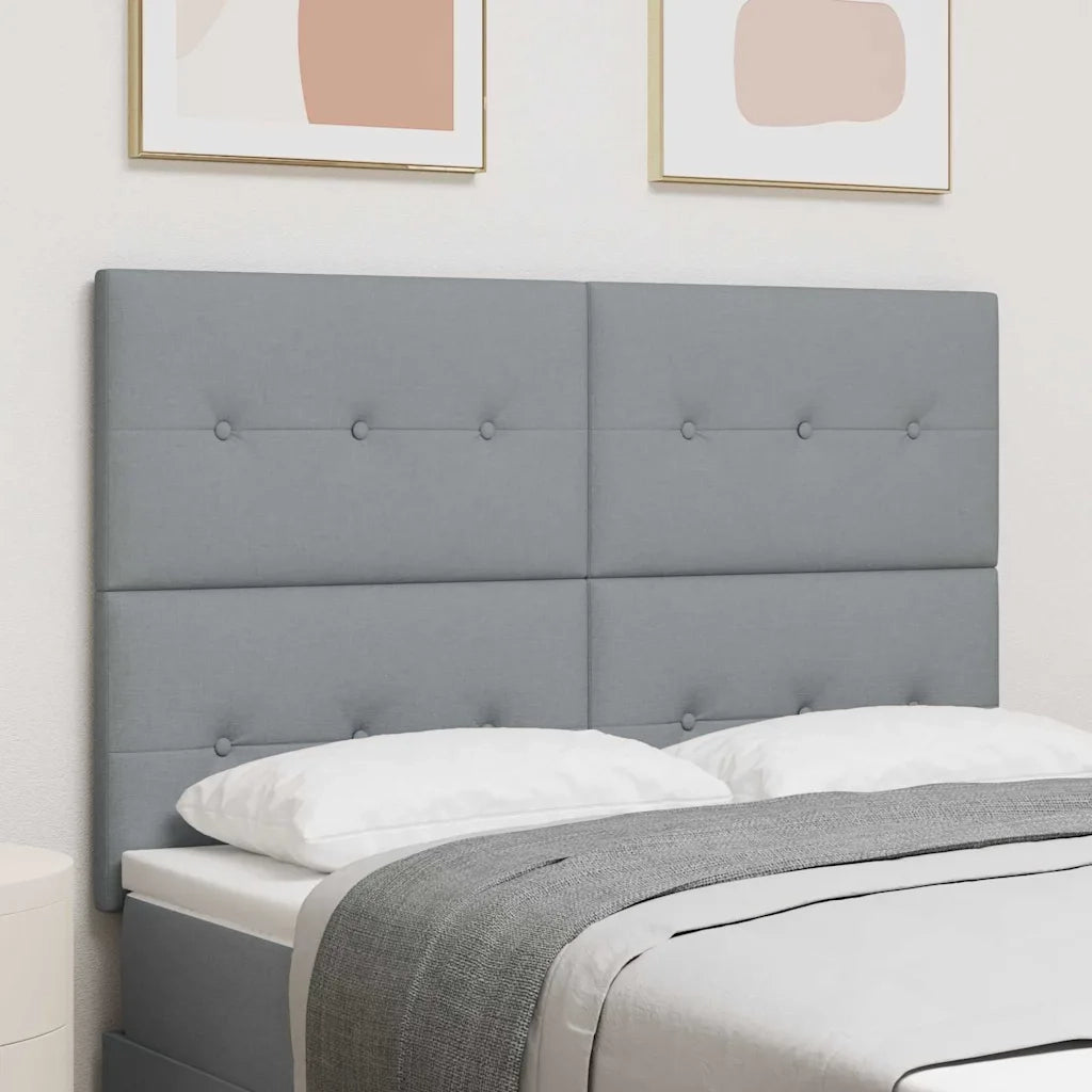Testiera regolabile in altezza Grigio chiaro 160 cm Tessuto 3337834