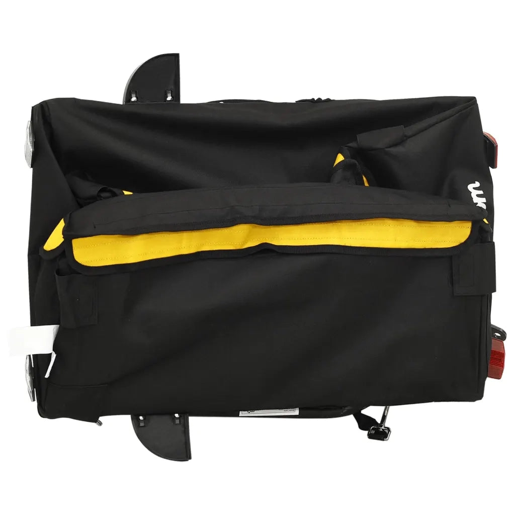 Rimorchio da Bici Nero e Giallo 30 kg in Ferro 94078