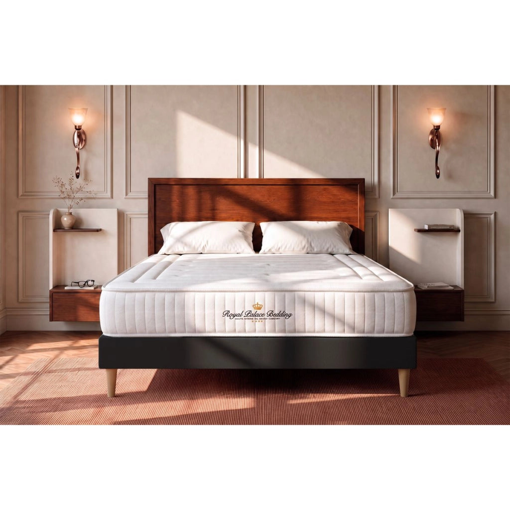Kit rete e materasso LANCASTER 120x190cm - Spessore : 22cm - molle insacchettate e memory foam - Rigido, 3 zone di comfort