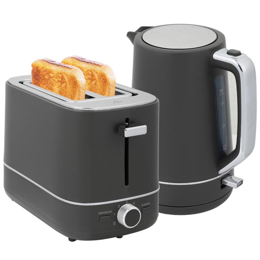 Set Bollitore e Tostapane ¨C Xylo ¨C 1,7L, 6 Livelli di Tostatura, Grigio