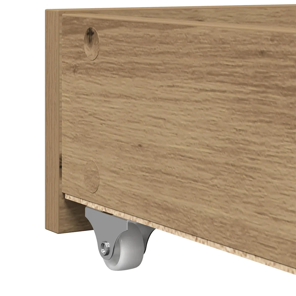 Letto singolo | Letto per adulti | Daybed Rovere artigianale 100 x 200 cm Legno multistrato