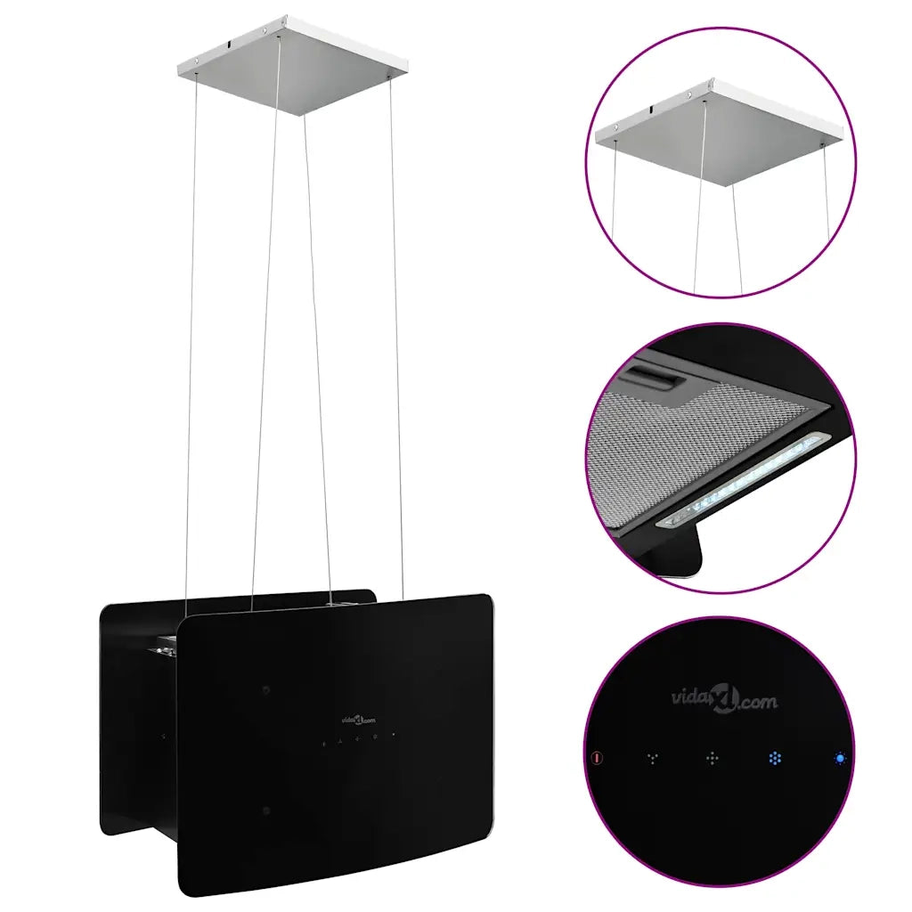 Cappa da Cucina ad Isola Sospesa LCD Sensore in Vetro Temperato CFW2993962
