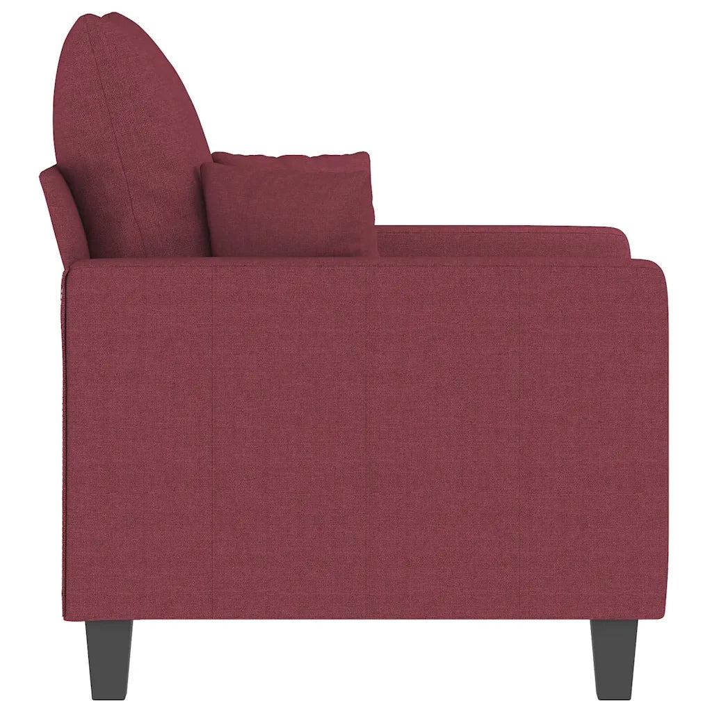 Fauteuil Rouge bordeaux 60 cm Tissu