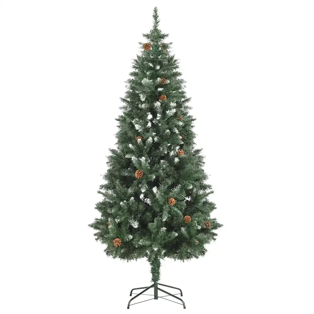 Albero di Natale Preilluminato con Palline e Pigne 180 cm 3077848