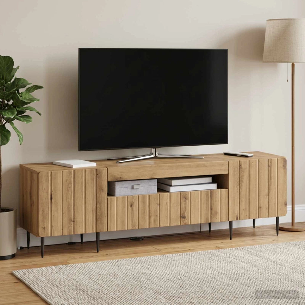 Mobile TV LED ZWOLLE 153 x 35 x 43 cm Rovere Artigianale 896474