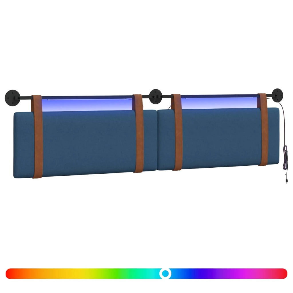 Testiera | Testata sospesa Con luce LED Blu PU Antico
