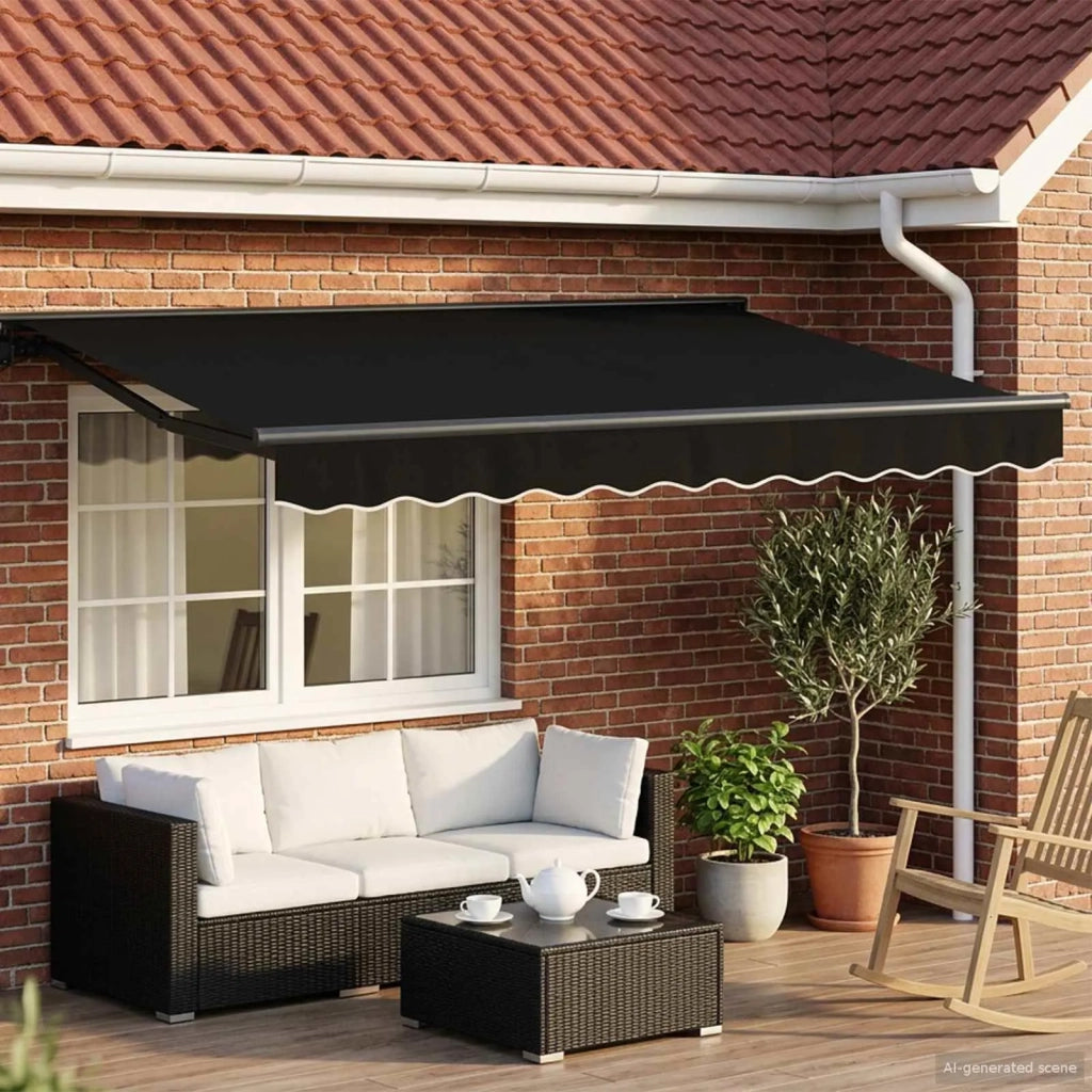 Tettuccio Elettrico Retrattile Nero e antracite 3,5 x 2,5 m 3421572