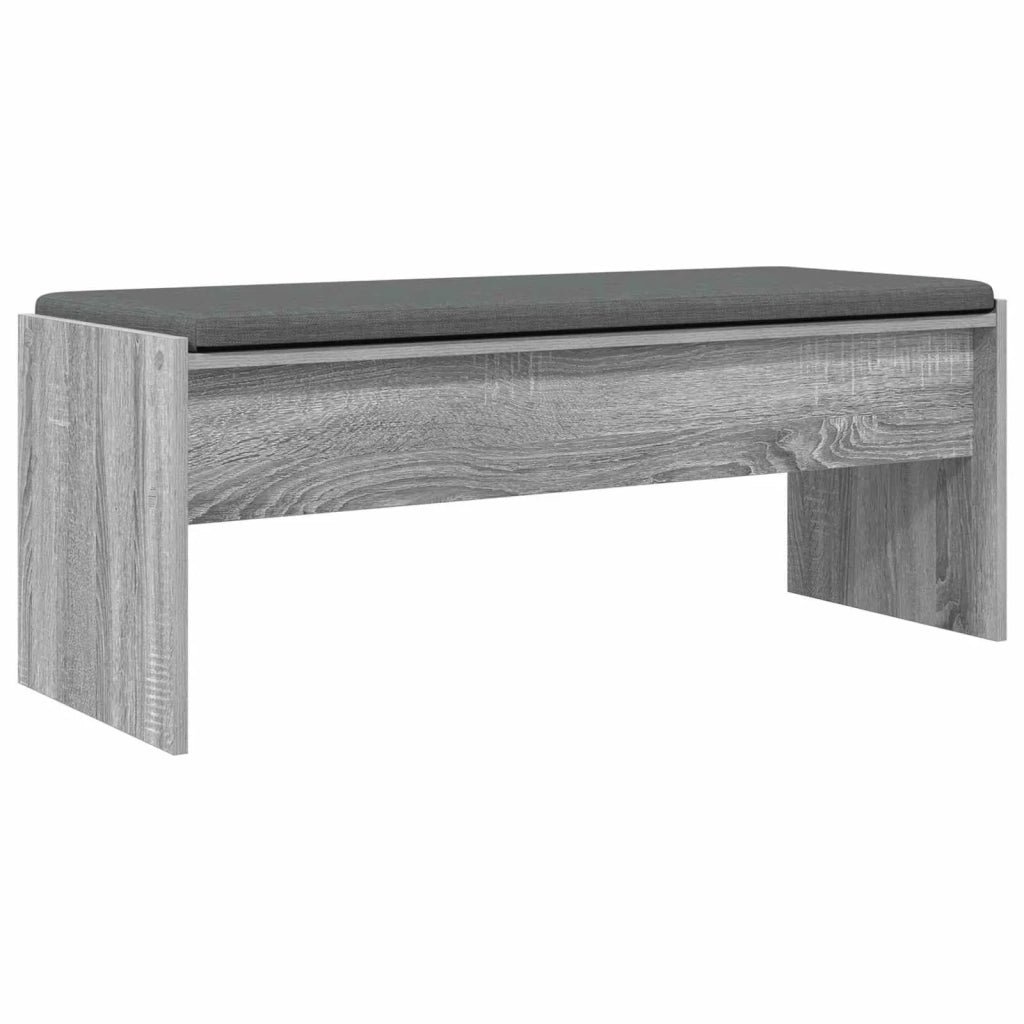 Panca per ingresso con cuscino Grigio Sonoma 103 x 38 x 40 cm 891565