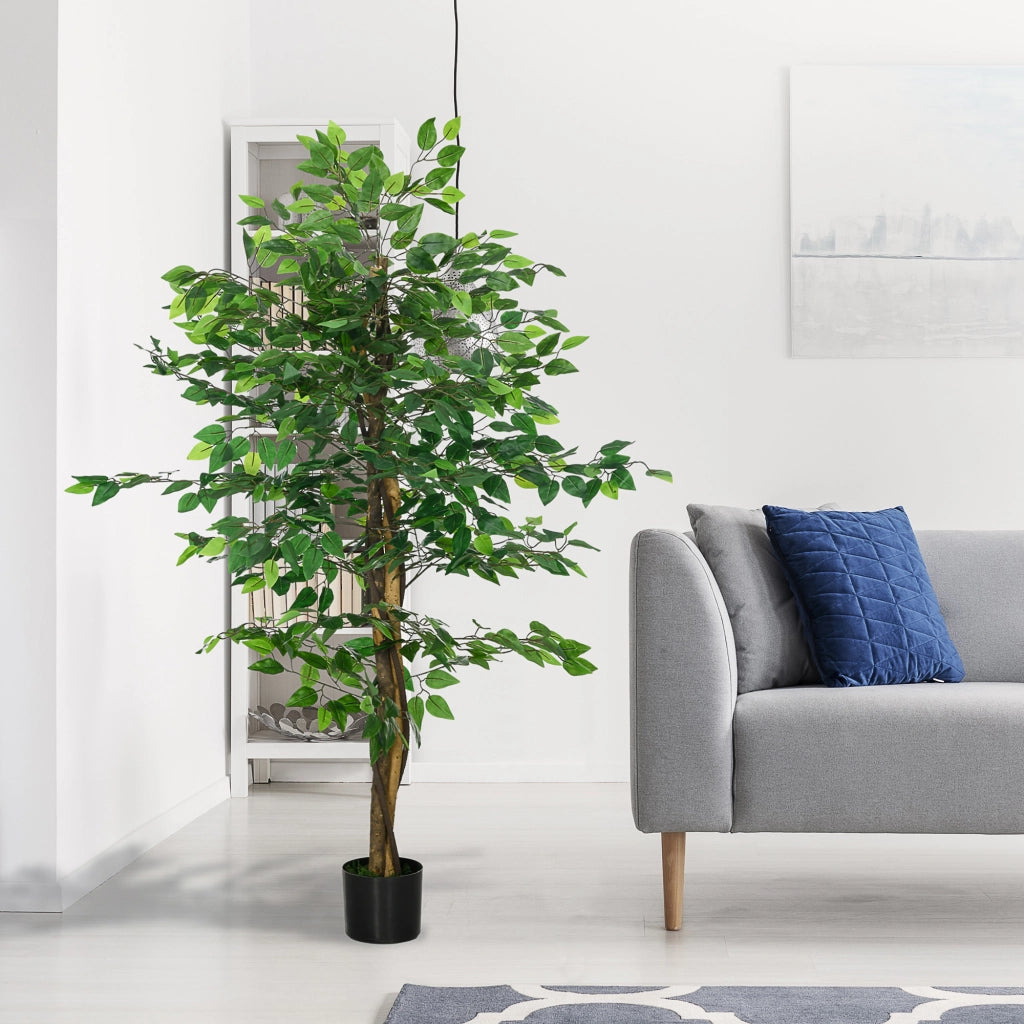Ficus Artificiale 150cm ¨C Xylo ¨C Pianta Decorativa con Vaso