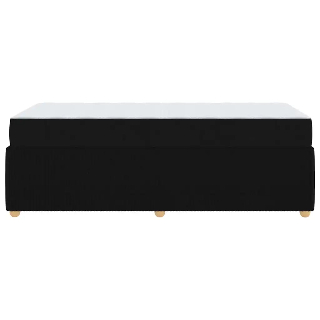 Struttura del letto con materasso Nero 100 x 200 cm Tessuto