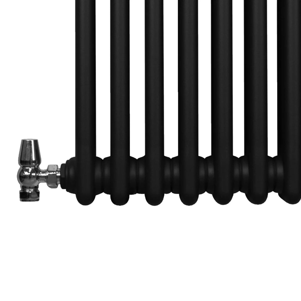 Termosifone Radiatore a 2 colonne per riscaldamento centralizzato orizzontale Nero 30x83cm